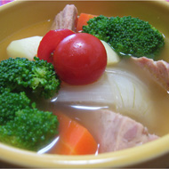 バイスブルストのにんにくの効いた大人のポトフ